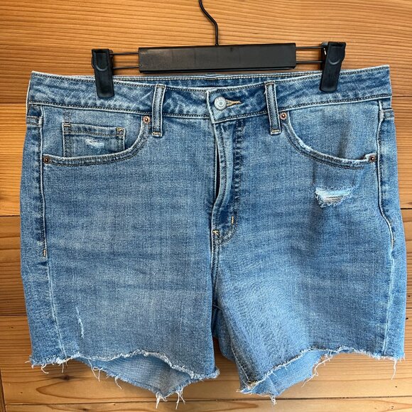 Old Navy OG High Rise Straight Cut Off Jean Shorts - 12 - Picture 2 of 6